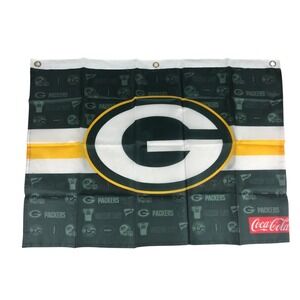 Green Bay Packers NFL Coca-Cola Tapestry Wall Decor Man Cave Banner Flag